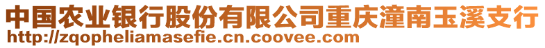 中國農(nóng)業(yè)銀行股份有限公司重慶潼南玉溪支行