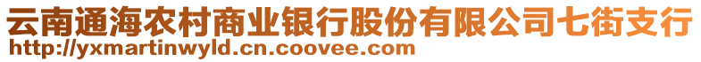 云南通海農(nóng)村商業(yè)銀行股份有限公司七街支行