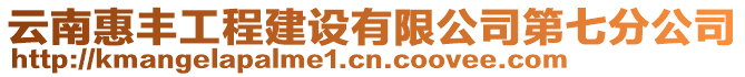 云南惠豐工程建設(shè)有限公司第七分公司