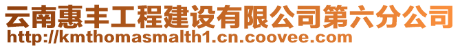 云南惠豐工程建設有限公司第六分公司