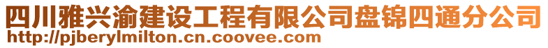 四川雅興渝建設工程有限公司盤錦四通分公司