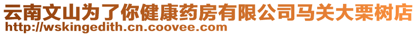 云南文山為了你健康藥房有限公司馬關(guān)大栗樹店