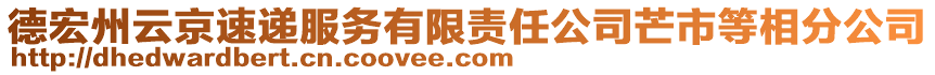 德宏州云京速遞服務有限責任公司芒市等相分公司