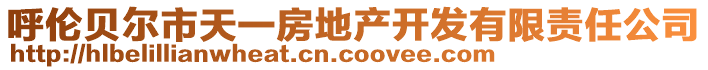 呼倫貝爾市天一房地產(chǎn)開(kāi)發(fā)有限責(zé)任公司