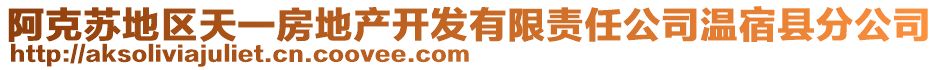 阿克蘇地區(qū)天一房地產(chǎn)開發(fā)有限責(zé)任公司溫宿縣分公司