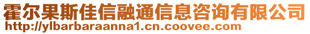 霍爾果斯佳信融通信息咨詢有限公司