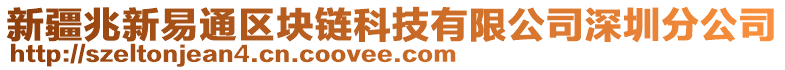 新疆兆新易通區(qū)塊鏈科技有限公司深圳分公司