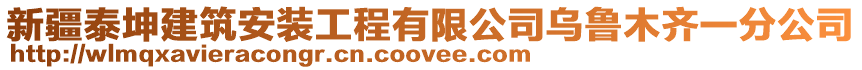 新疆泰坤建筑安裝工程有限公司烏魯木齊一分公司