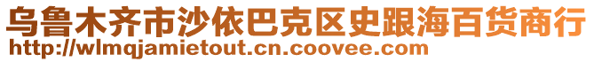 烏魯木齊市沙依巴克區(qū)史跟海百貨商行