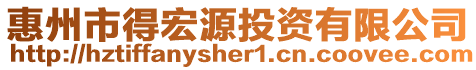 惠州市得宏源投資有限公司