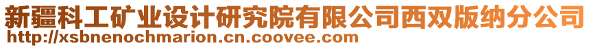 新疆科工礦業(yè)設(shè)計研究院有限公司西雙版納分公司