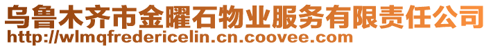 烏魯木齊市金曜石物業(yè)服務(wù)有限責任公司