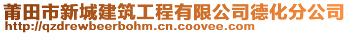 莆田市新城建筑工程有限公司德化分公司