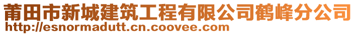 莆田市新城建筑工程有限公司鹤峰分公司