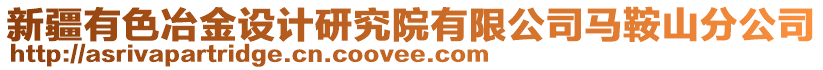 新疆有色冶金設(shè)計(jì)研究院有限公司馬鞍山分公司