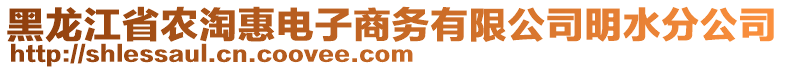 黑龍江省農淘惠電子商務有限公司明水分公司