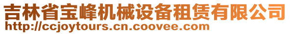 吉林省寶峰機械設(shè)備租賃有限公司