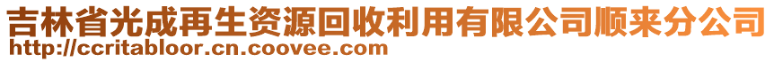 吉林省光成再生資源回收利用有限公司順來分公司