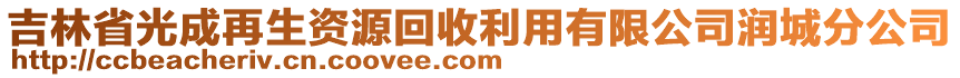 吉林省光成再生資源回收利用有限公司潤(rùn)城分公司