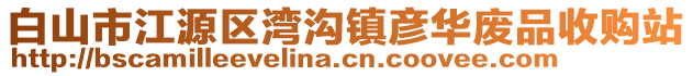 白山市江源區(qū)灣溝鎮(zhèn)彥華廢品收購站