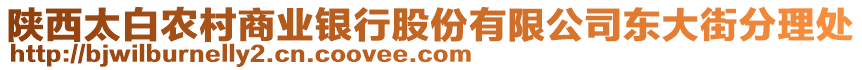 陜西太白農(nóng)村商業(yè)銀行股份有限公司東大街分理處