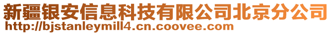 新疆银安信息科技有限公司北京分公司