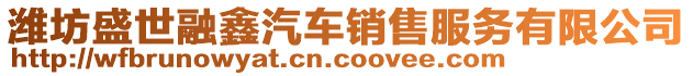 濰坊盛世融鑫汽車銷售服務(wù)有限公司