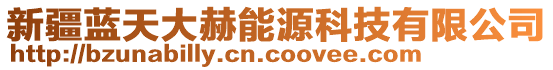 新疆藍(lán)天大赫能源科技有限公司