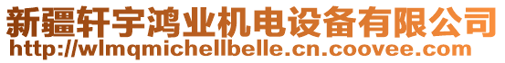 新疆軒宇鴻業(yè)機(jī)電設(shè)備有限公司