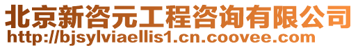 北京新咨元工程咨詢有限公司