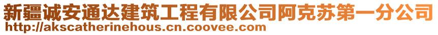 新疆誠安通達建筑工程有限公司阿克蘇第一分公司