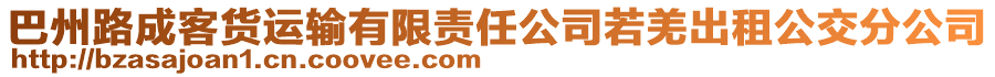 巴州路成客貨運輸有限責任公司若羌出租公交分公司