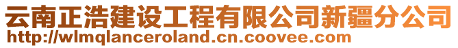 云南正浩建設(shè)工程有限公司新疆分公司