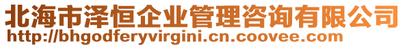 北海市澤恒企業(yè)管理咨詢有限公司