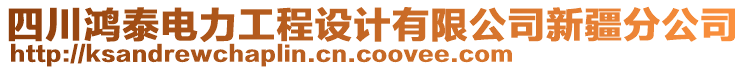 四川鴻泰電力工程設(shè)計(jì)有限公司新疆分公司