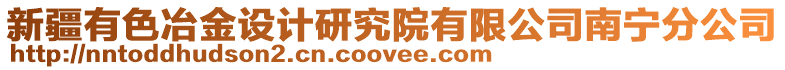 新疆有色冶金设计研究院有限公司南宁分公司