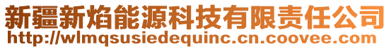 新疆新焰能源科技有限責(zé)任公司