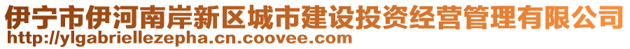 伊寧市伊河南岸新區(qū)城市建設(shè)投資經(jīng)營(yíng)管理有限公司