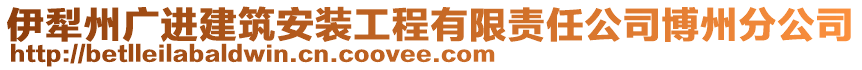 伊犁州廣進(jìn)建筑安裝工程有限責(zé)任公司博州分公司