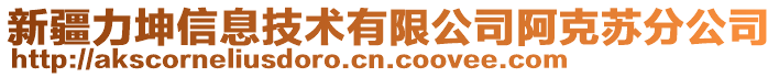 新疆力坤信息技術(shù)有限公司阿克蘇分公司