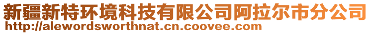 新疆新特環(huán)境科技有限公司阿拉爾市分公司