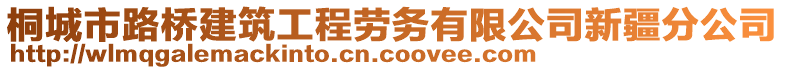 桐城市路橋建筑工程勞務有限公司新疆分公司