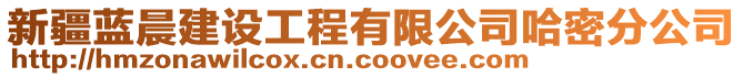 新疆藍(lán)晨建設(shè)工程有限公司哈密分公司