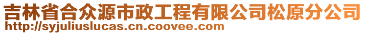 吉林省合众源市政工程有限公司松原分公司