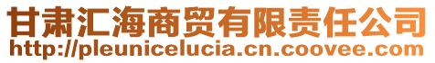 甘肅匯海商貿(mào)有限責任公司