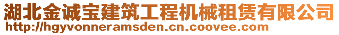 湖北金誠寶建筑工程機械租賃有限公司