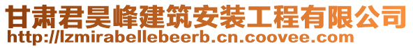 甘肅君昊峰建筑安裝工程有限公司