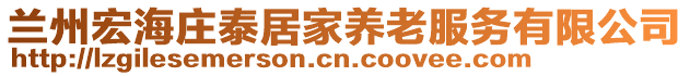 蘭州宏海莊泰居家養(yǎng)老服務(wù)有限公司