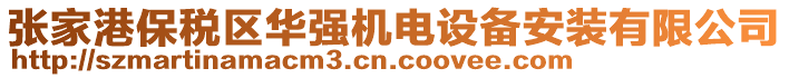 張家港保稅區(qū)華強機電設備安裝有限公司