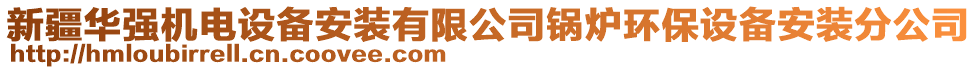 新疆華強機電設備安裝有限公司鍋爐環(huán)保設備安裝分公司